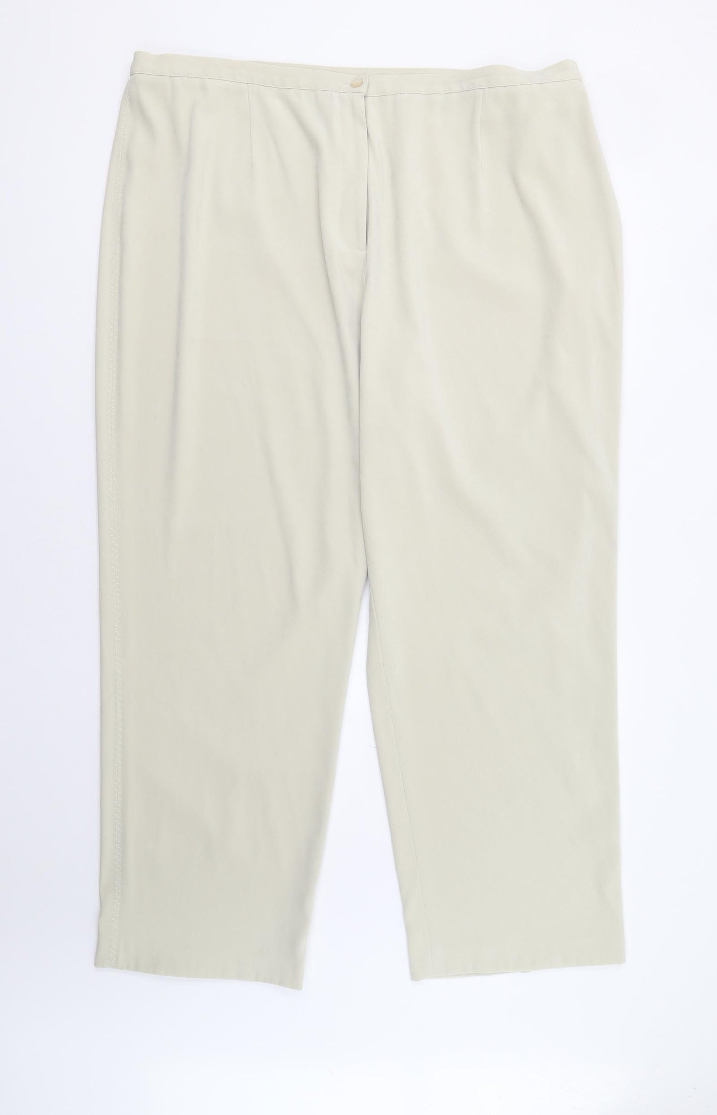 ELVI Womens Beige   Trousers  Size 26 L29 in