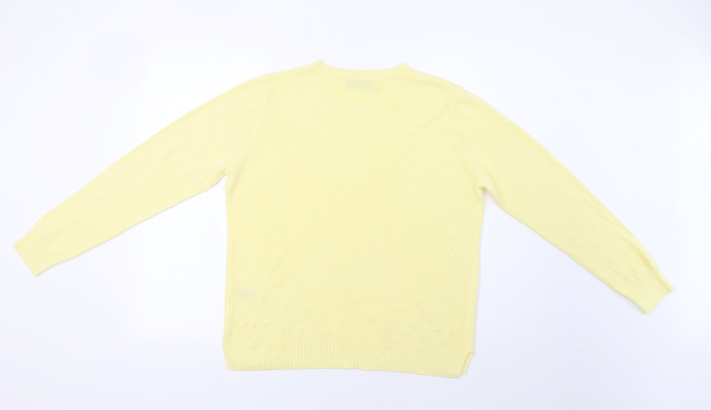 M&S Womens Yellow   Pullover Jumper Size 14