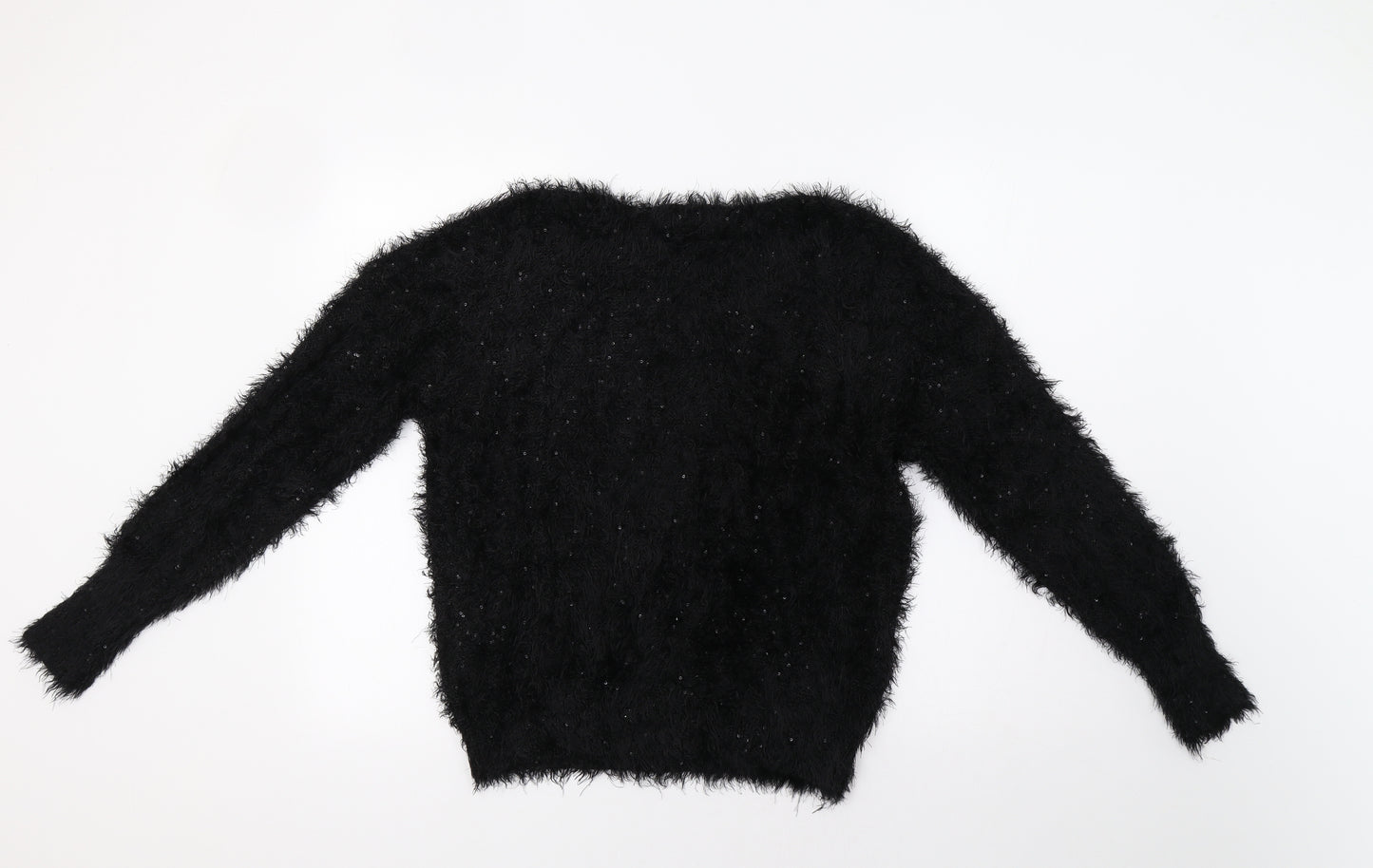 Select Womens Black   Pullover Jumper Size 16  - Sequinned