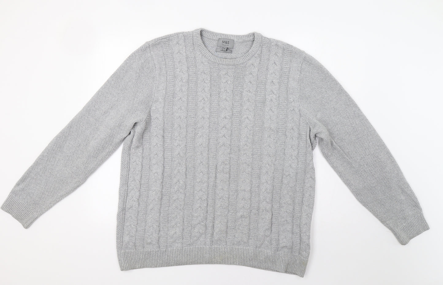 M&S Mens Grey   Pullover Jumper Size XL