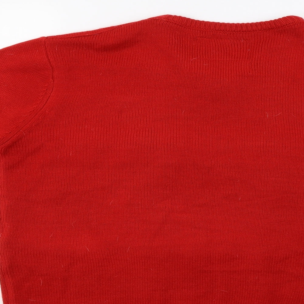 Primark Womens Red   Pullover Jumper Size L  - Christmas Jumper
