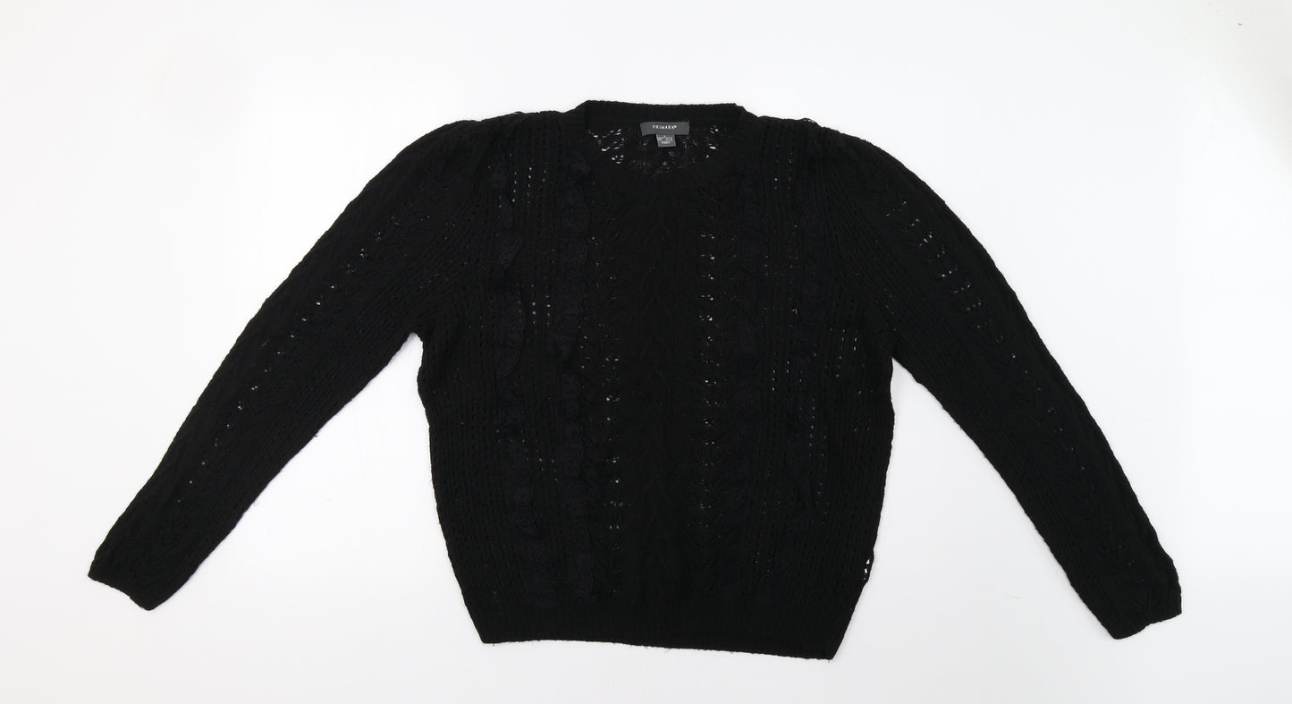 Primark Womens Black   Pullover Jumper Size L