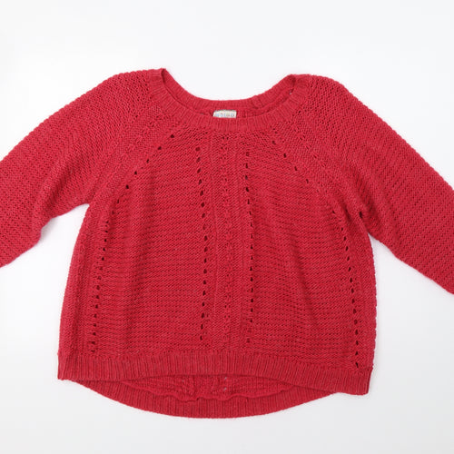 M&S Womens Pink  Knit Pullover Jumper Size L