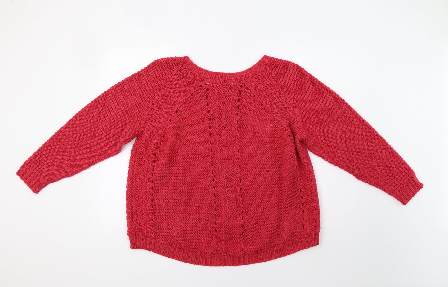 M&S Womens Pink  Knit Pullover Jumper Size L