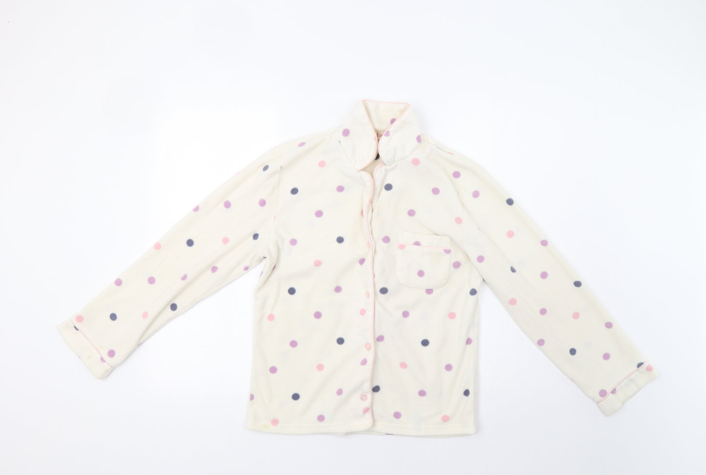 TU Womens Ivory Polka Dot  Top Pyjama Top Size 10