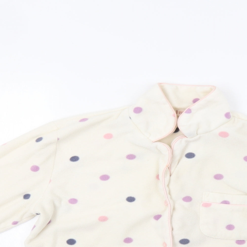 TU Womens Ivory Polka Dot  Top Pyjama Top Size 10