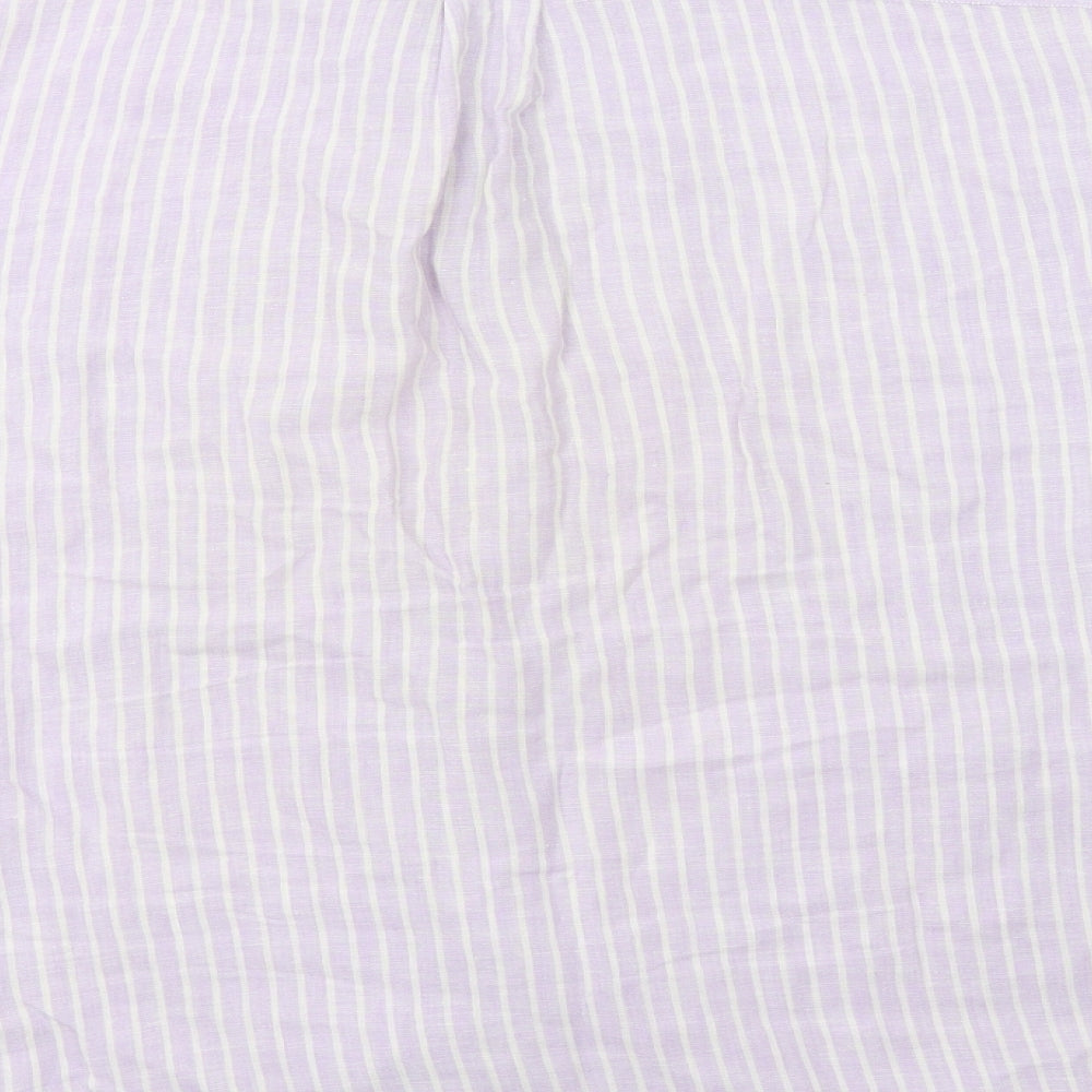 MCNEAL Mens Purple Striped   Button-Up Size XL