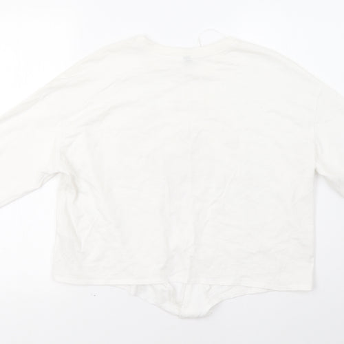 H&M Womens White   Pullover Sweatshirt Size L  - Beverly Hills