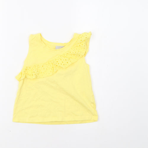 Matalan Girls Yellow   Basic Tank Size 7 Years