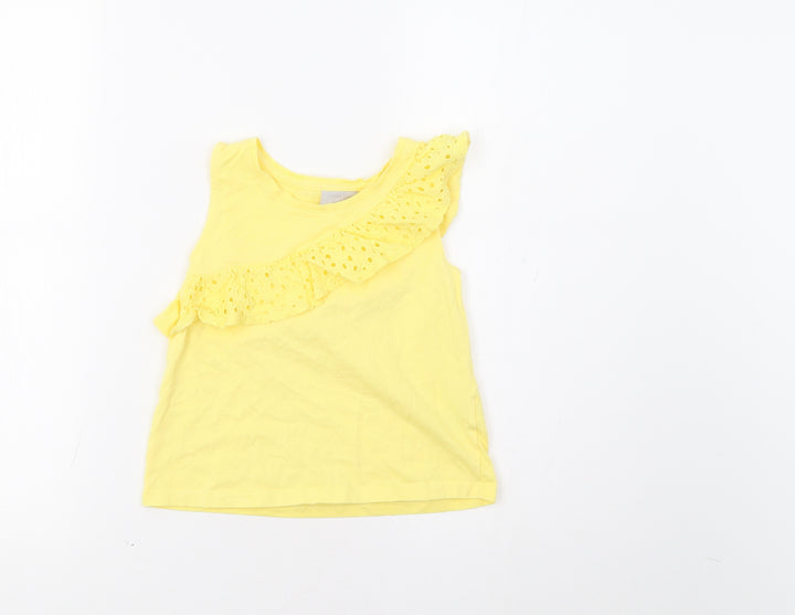 Matalan Girls Yellow   Basic Tank Size 7 Years