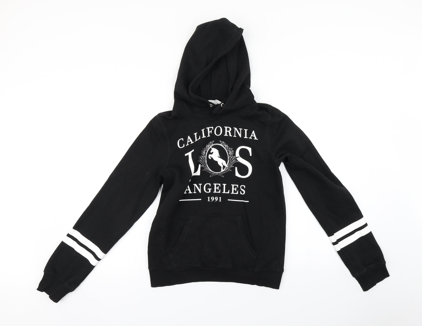 H&M Girls Black   Pullover Hoodie Size 11-12 Years