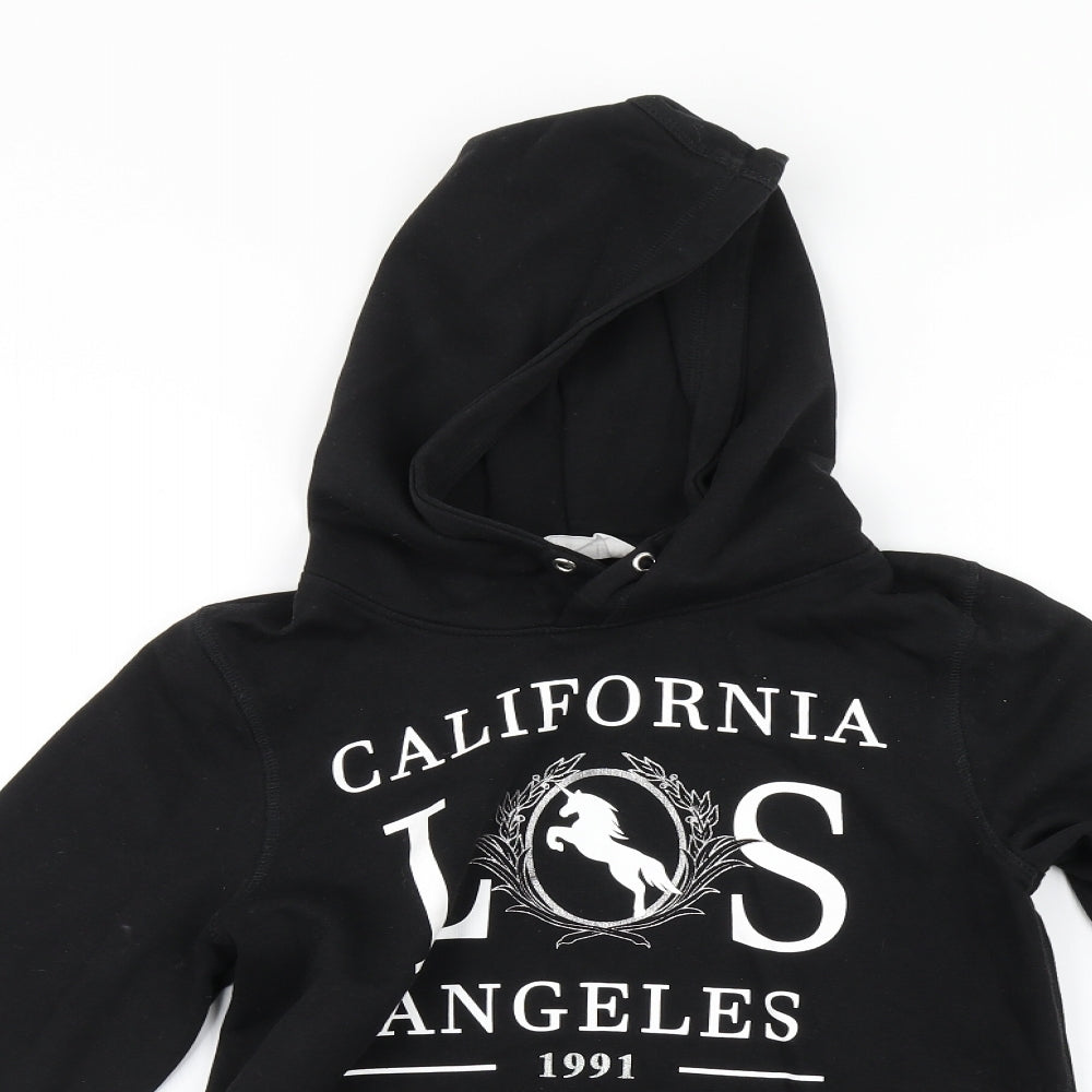 H&M Girls Black   Pullover Hoodie Size 11-12 Years