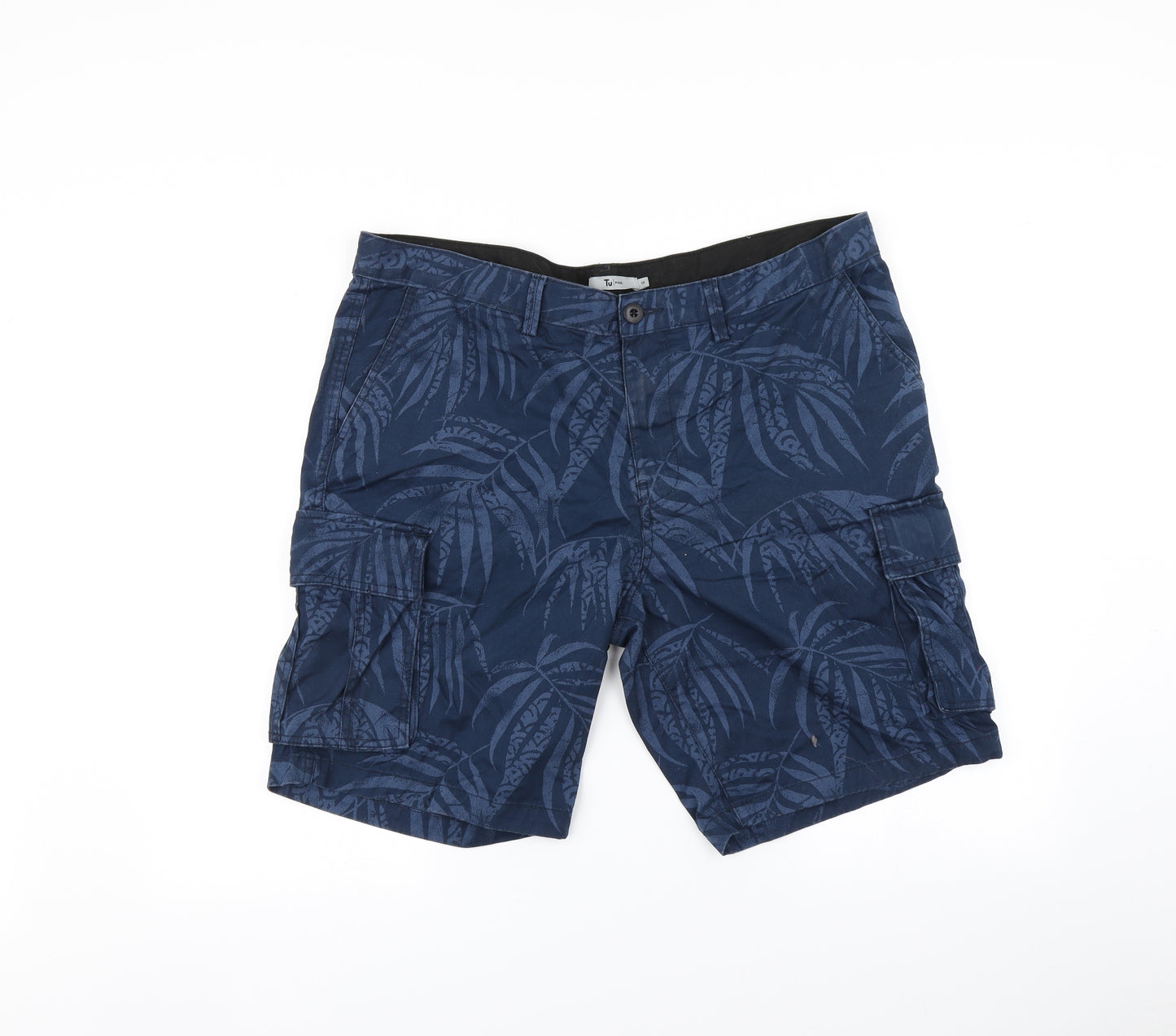 TU Mens Blue   Chino Shorts Size 38