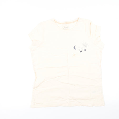Nutmeg Womens Beige    Pyjama Top Size 12