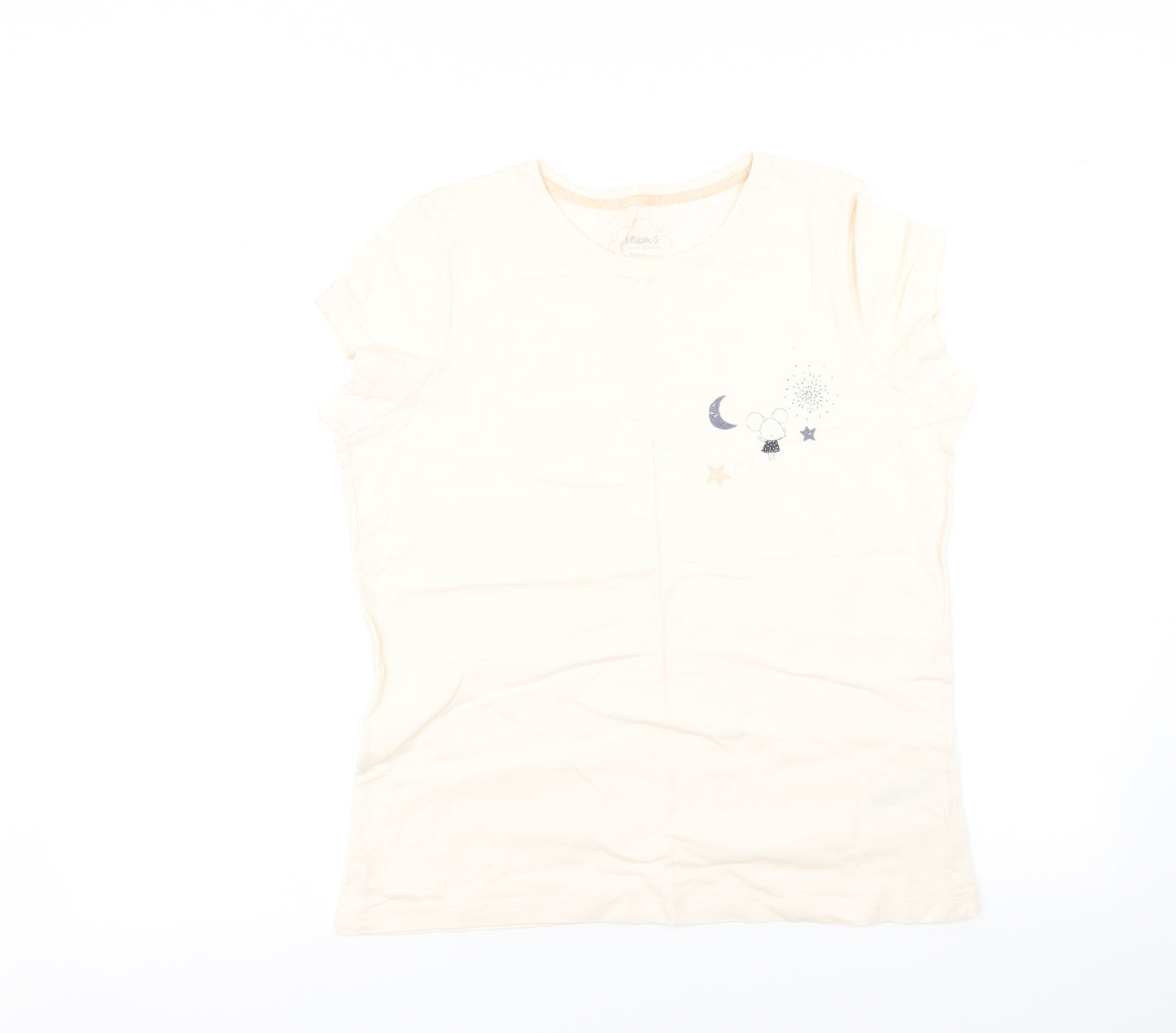 Nutmeg Womens Beige    Pyjama Top Size 12
