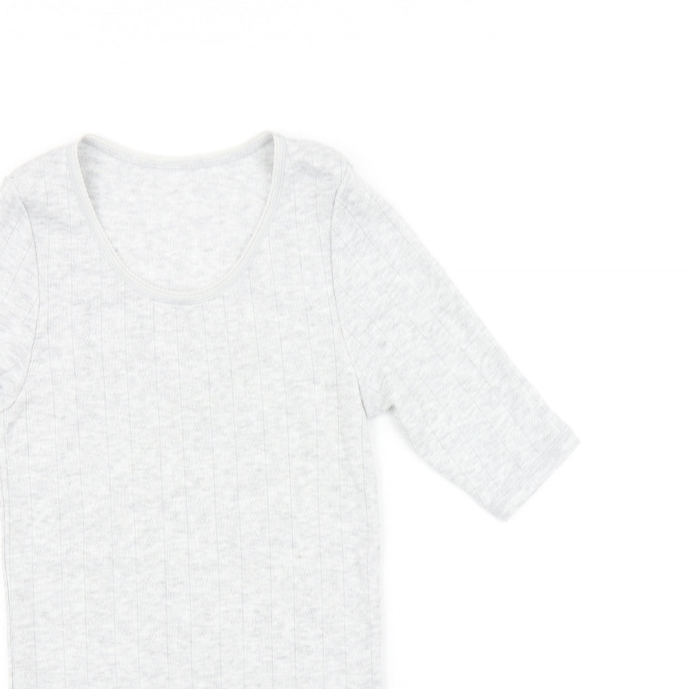 Marks and Spencer Womens Grey   Basic T-Shirt Size 10