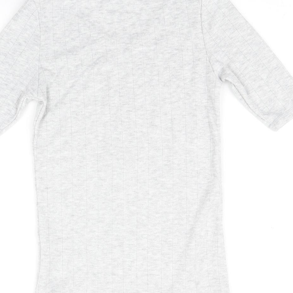 Marks and Spencer Womens Grey   Basic T-Shirt Size 10