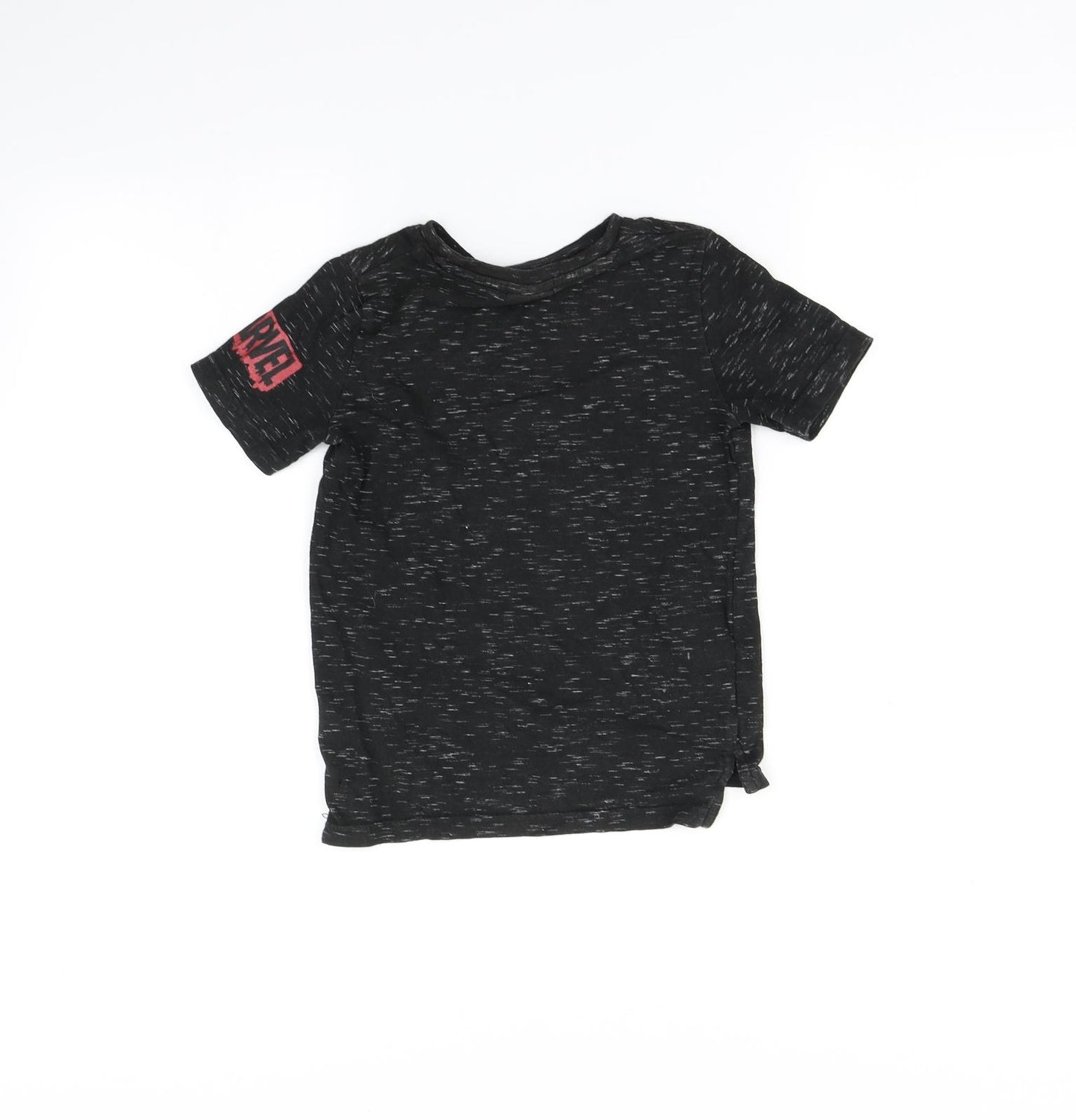 TU Boys Black   Basic T-Shirt Size 4 Years  - Marvel