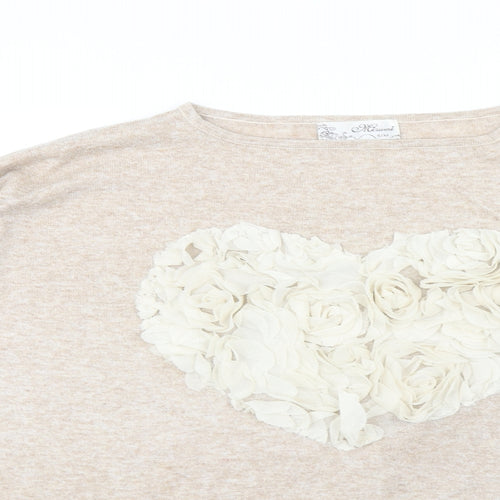 Mirami Womens Beige   Pullover Jumper Size M