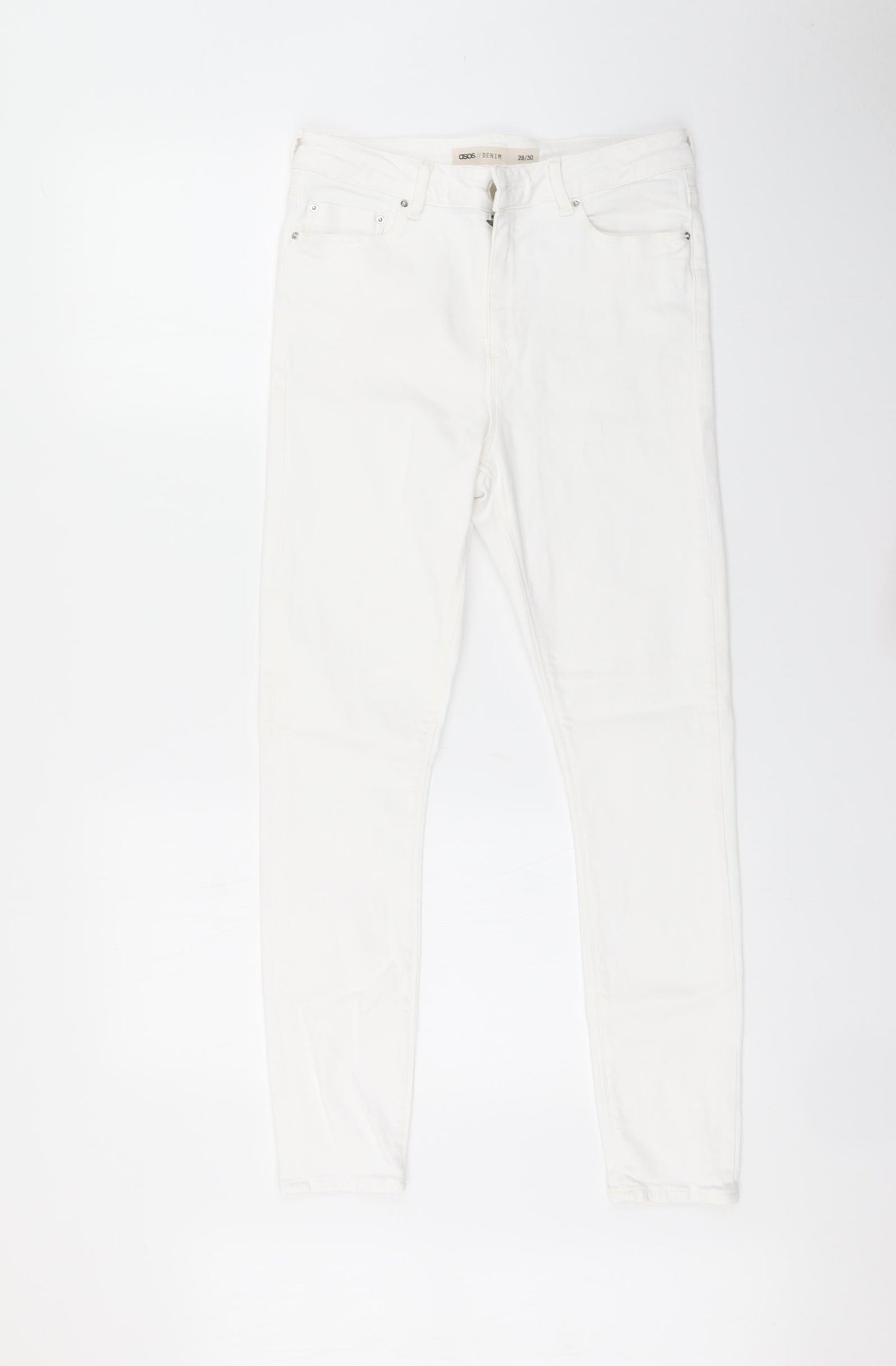 ASOS Womens White   Skinny Jeans Size 28 in L30 in
