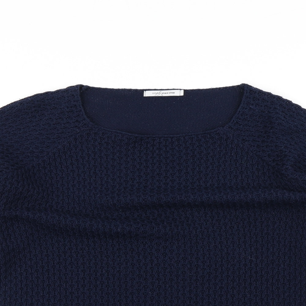 Simply Stock Shop Womens Blue   Pullover Jumper Size L