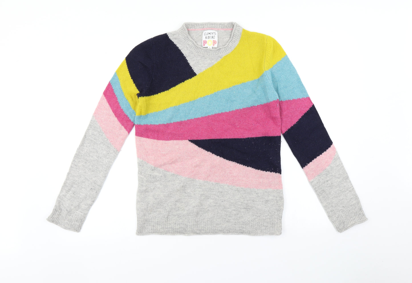 Clements Ribeiro Womens Multicoloured Geometric  Pullover Jumper Size M