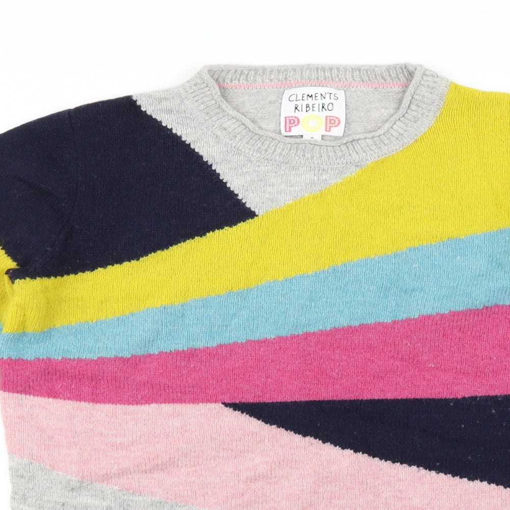 Clements Ribeiro Womens Multicoloured Geometric  Pullover Jumper Size M