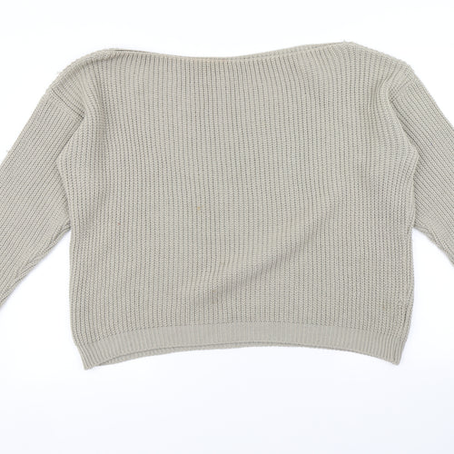 Missguided Womens Beige   Pullover Jumper Size M