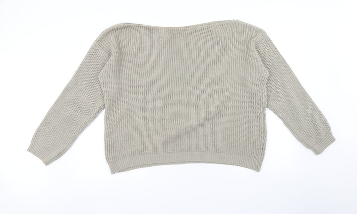 Missguided Womens Beige Pullover Jumper Size M