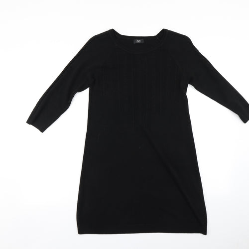 F&F Womens Black   Jumper Dress  Size 10