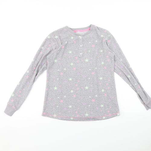 George Girls Grey    Pyjama Top Size 12 Years  - Star print