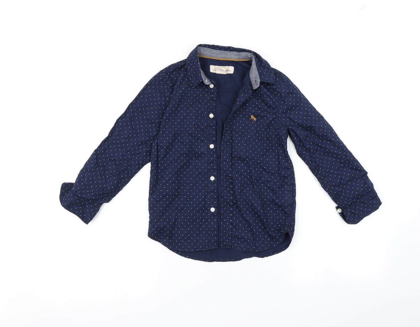 H&M Boys Blue   Basic Button-Up Size 6-7 Years