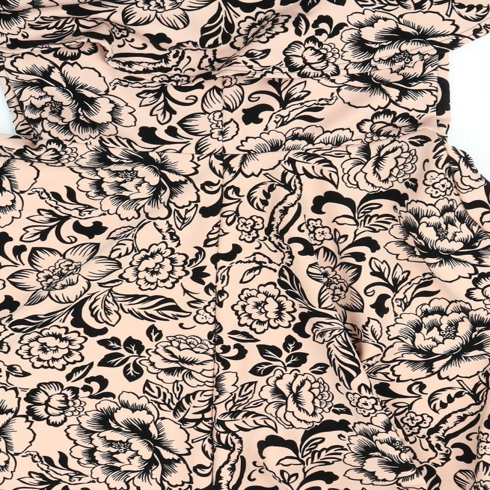 New Look Womens Pink Floral  Fit & Flare  Size 12