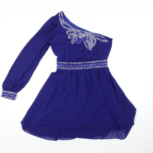 Quiz Womens Blue   A-Line  Size 10  - Cold shoulder