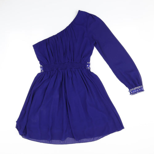 Quiz Womens Blue   A-Line  Size 10  - Cold shoulder