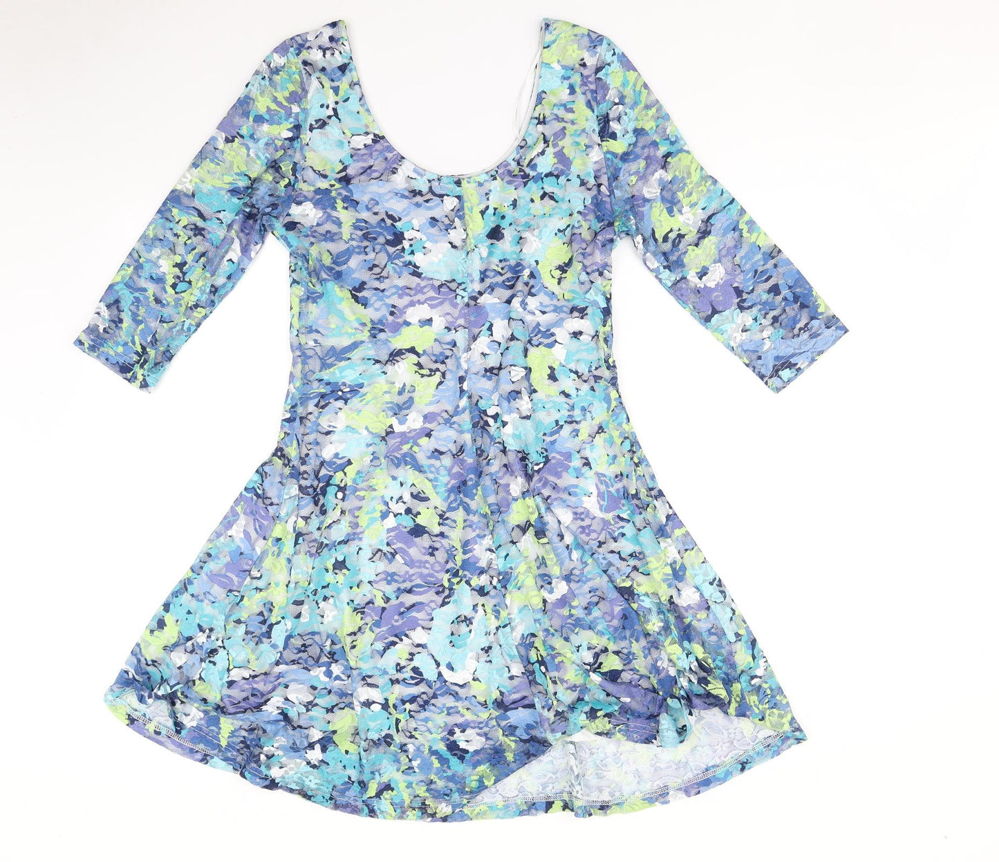 Stella Morgan Womens Blue Floral  Fit & Flare  Size 10