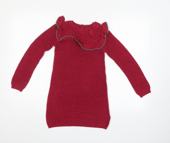Miss Mona Mouse Girls Purple Pullover Jumper Size 5-6 Years