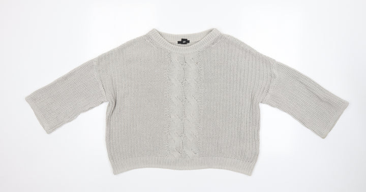 H&M Womens Grey   Pullover Jumper Size S