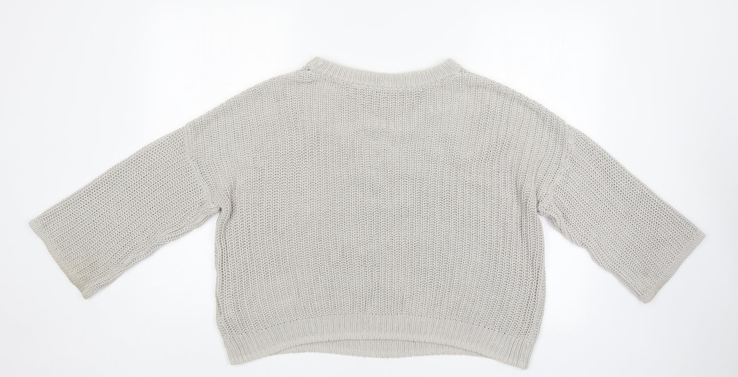H&M Womens Grey   Pullover Jumper Size S
