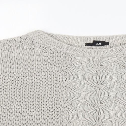 H&M Womens Grey   Pullover Jumper Size S