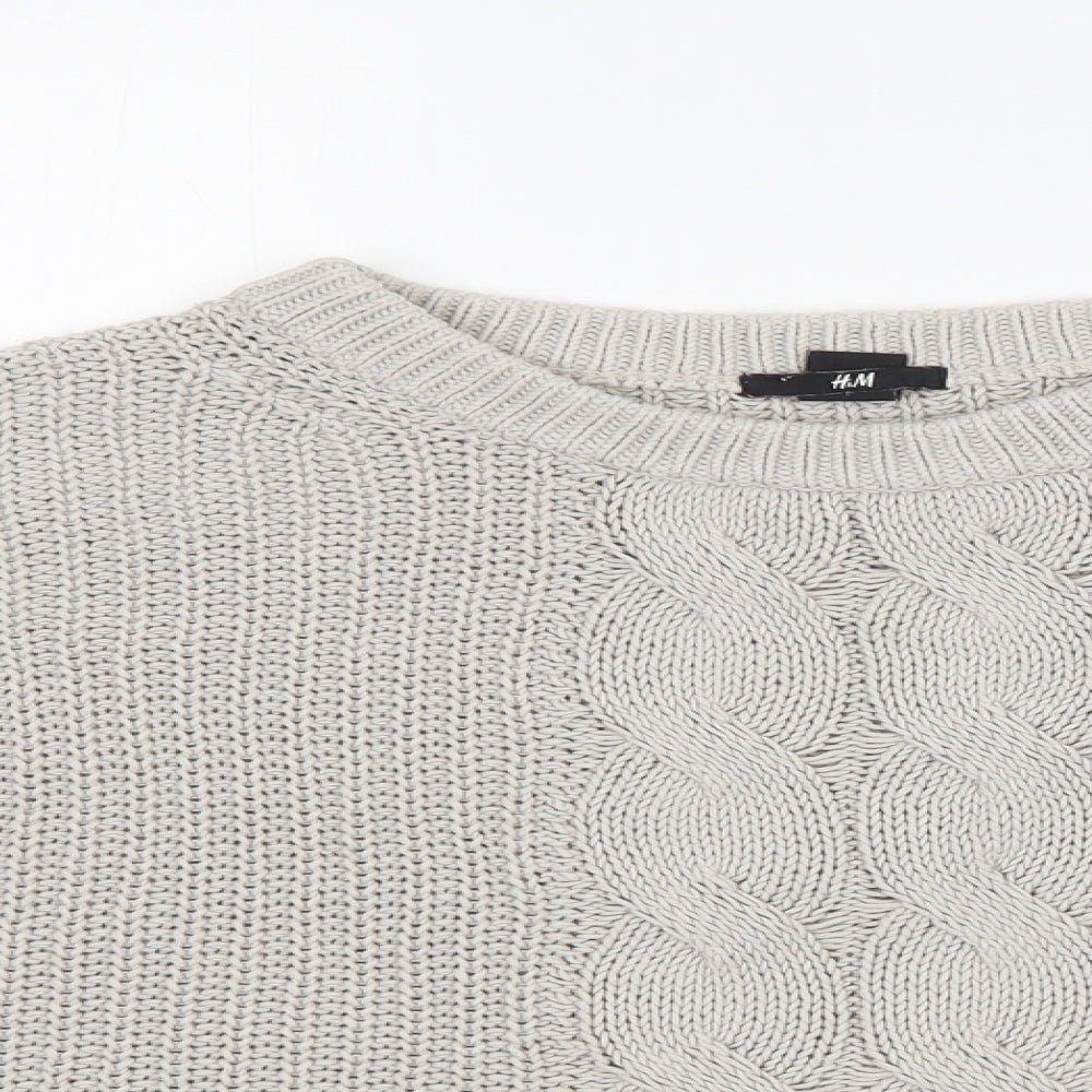 H&M Womens Grey   Pullover Jumper Size S