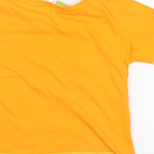 moshi monsters Girls Orange   Basic T-Shirt Size 7-8 Years