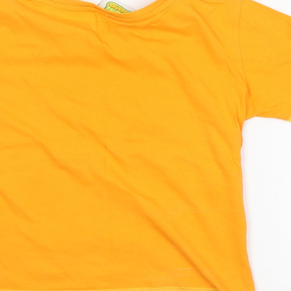 moshi monsters Girls Orange   Basic T-Shirt Size 7-8 Years