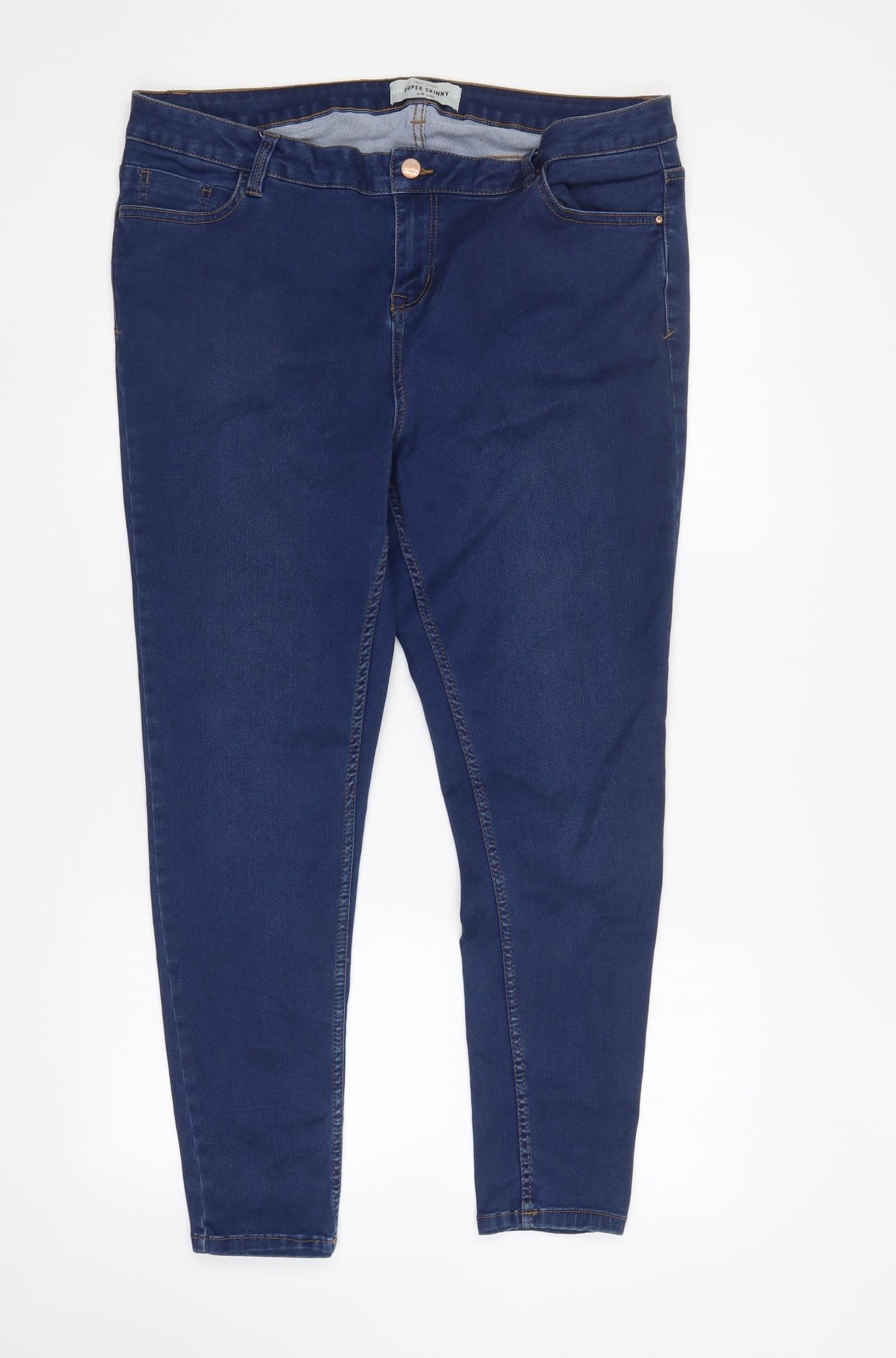 New Look Womens Blue   Skinny Jeans Size 18 L27 in