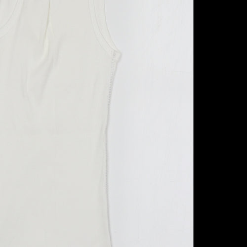 E-vie Womens White   Basic Tank Size 12