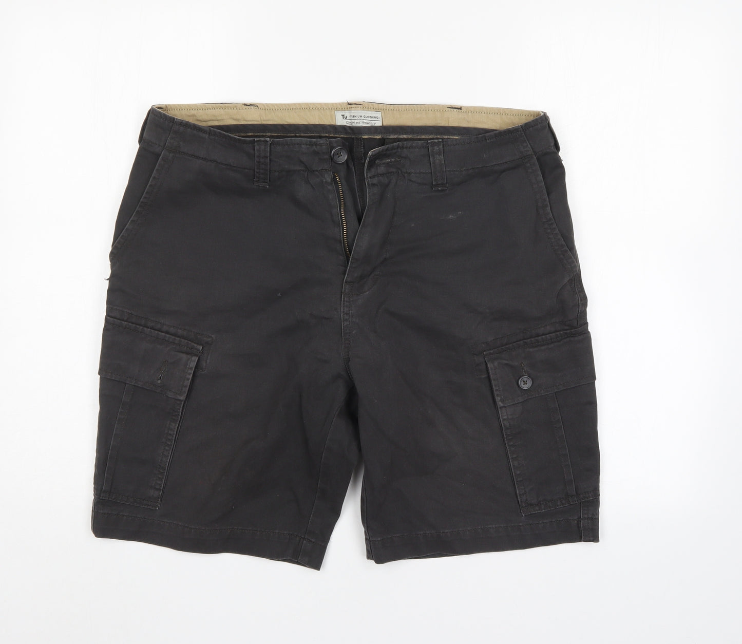 TU Mens Grey   Cargo Shorts Size 34