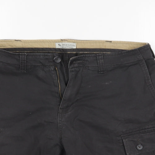 TU Mens Grey   Cargo Shorts Size 34