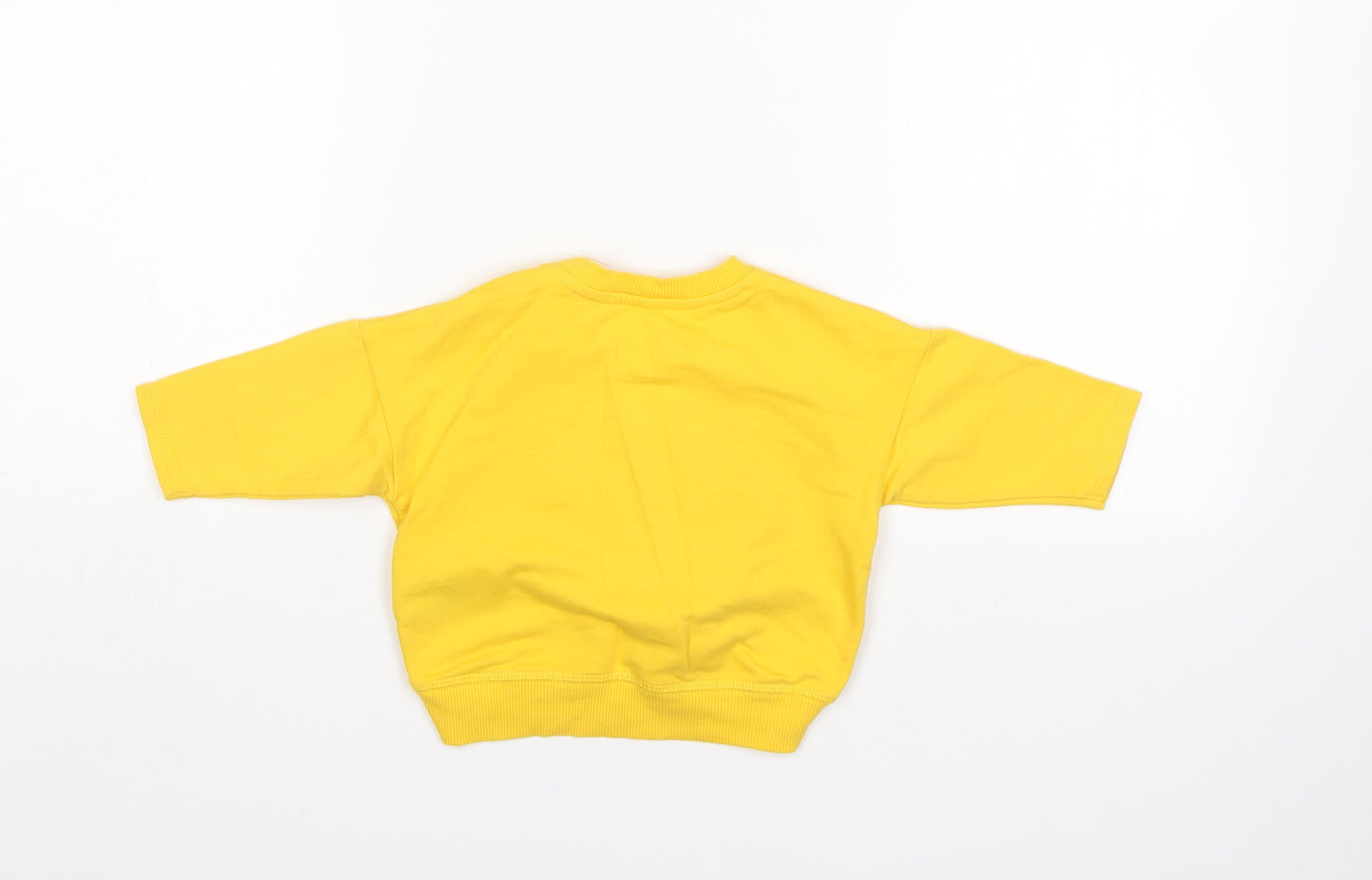 H&M Girls Yellow   Pullover Jumper Size 6-9 Months