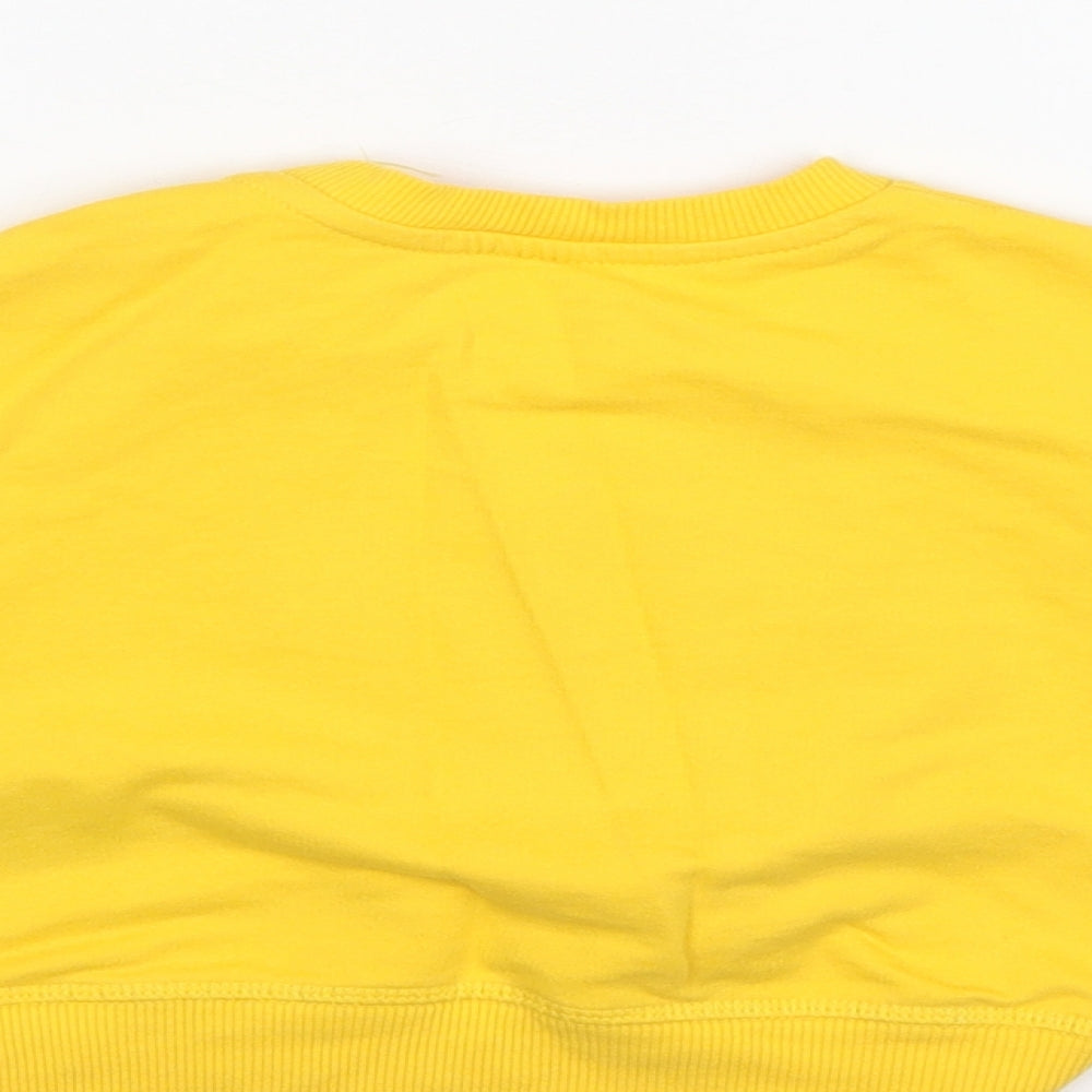 H&M Girls Yellow   Pullover Jumper Size 6-9 Months
