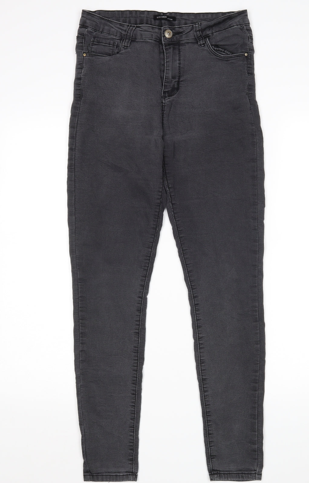 Goodies Womens Grey   Skinny Jeans Size 12 L29 in